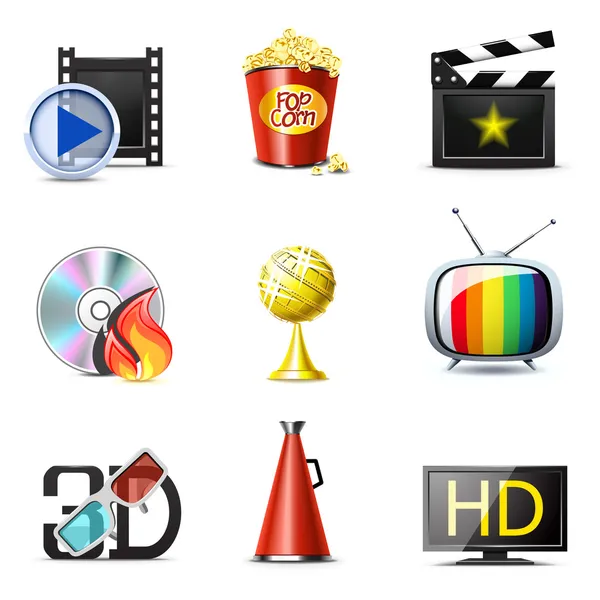Iconos de cine y entretenimientoBella series, parte 2 — Vector de stock