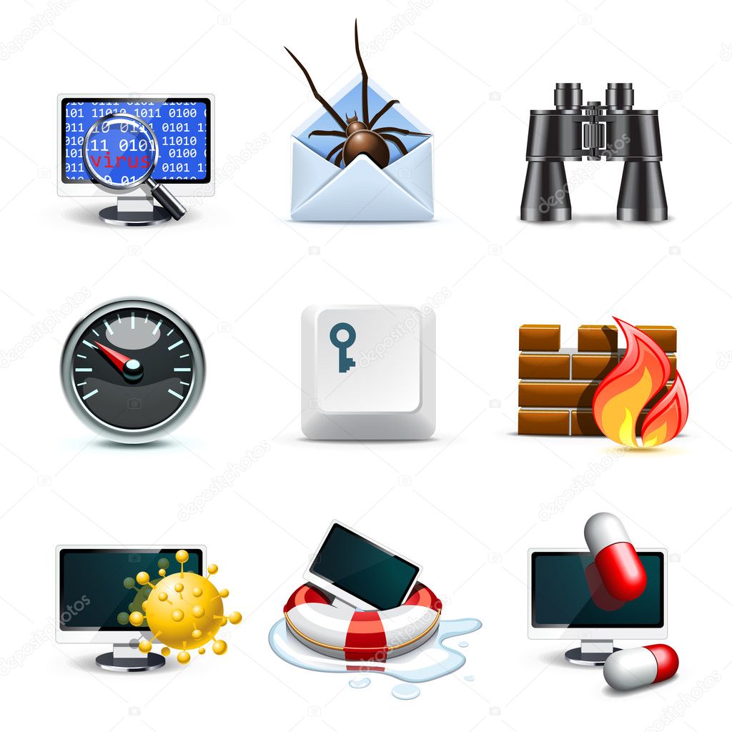 Computer security icons | Bella series