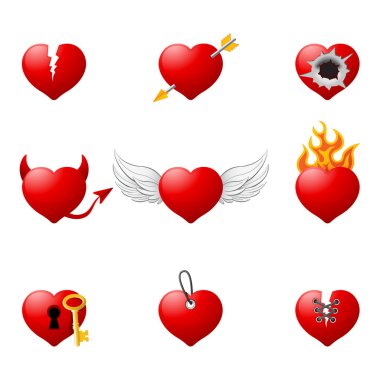 Valentine's day hearts clipart