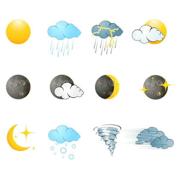 Weather icons — Stock Vector