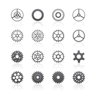 Gear icons clipart