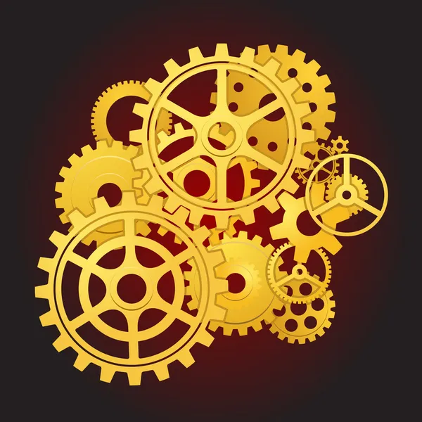 Gears in motion — Stock Vector