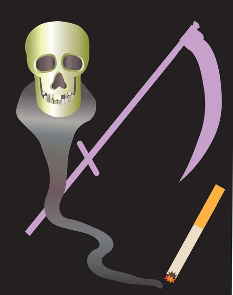 Poster.cigarette śmierć. — Zdjęcie stockowe