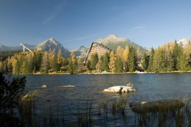 Strbske pleso, yükseklik tatras, Slovakya