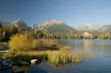 Strbske pleso, yükseklik tatras, Slovakya