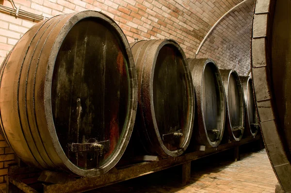 Barris enormes para armazenar vinho — Fotografia de Stock