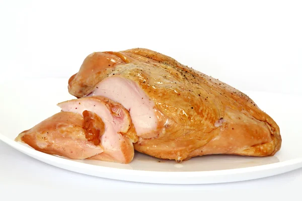鶏の胸肉燻製 ロイヤリティフリーのストック画像