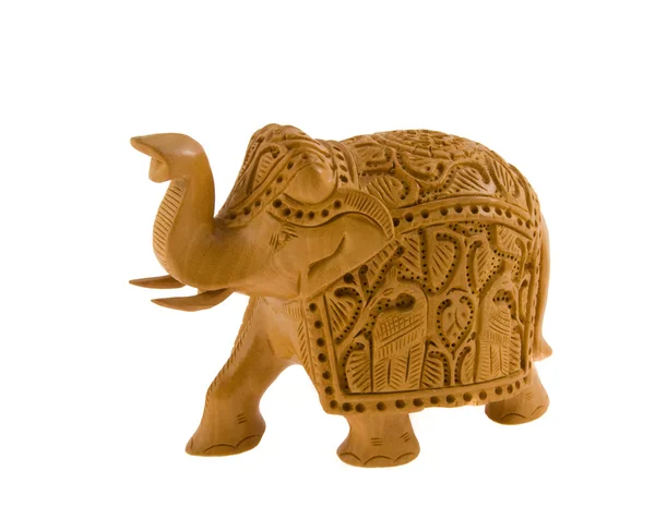 Деревянный слон — стоковое фото
