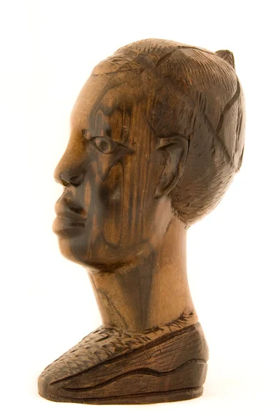 Afrikanska statyett - profil — Stockfoto