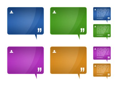 Testimonials blocks for web template design clipart