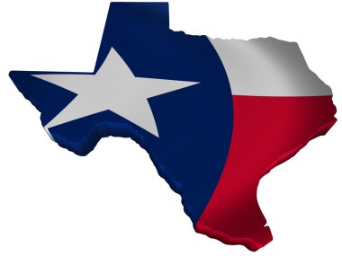 Flag and map of Texas clipart