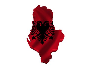 bayrak ve Arnavutluk Haritası