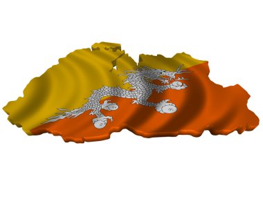 bayrak ve bhutan Haritası