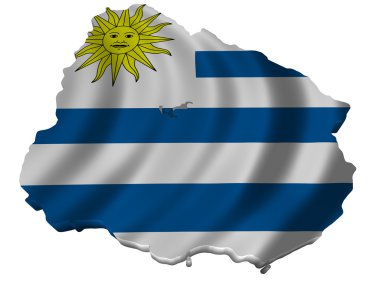 bayrak ve uruguay Haritası