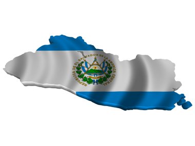 Flag and map of El Salvador clipart