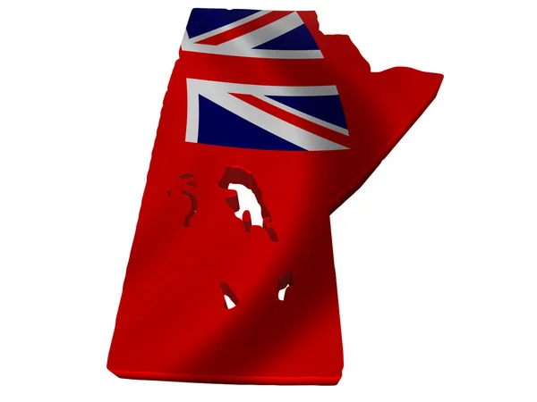 Flag and map of Manitoba — Stock Photo, Image