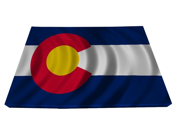 Flagga och karta över Colorado — Stockfoto