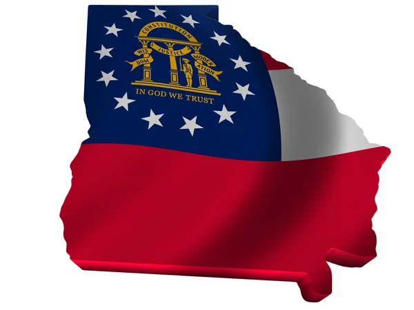 Bandeira e mapa de Geórgia — Fotografia de Stock
