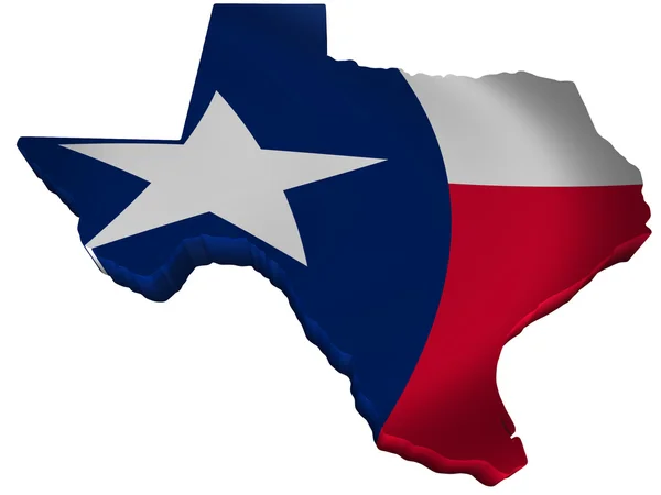 Vlajka a mapa Texas — Stock fotografie