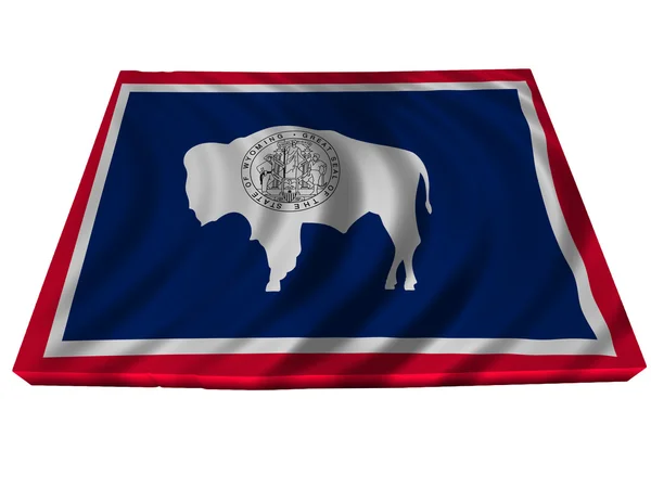 Bandiera e mappa di Wyoming — Foto Stock
