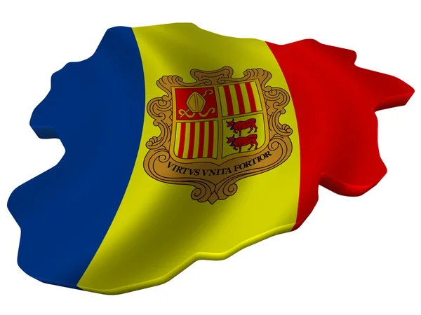 Flag and map of Andorra — Stock Photo, Image