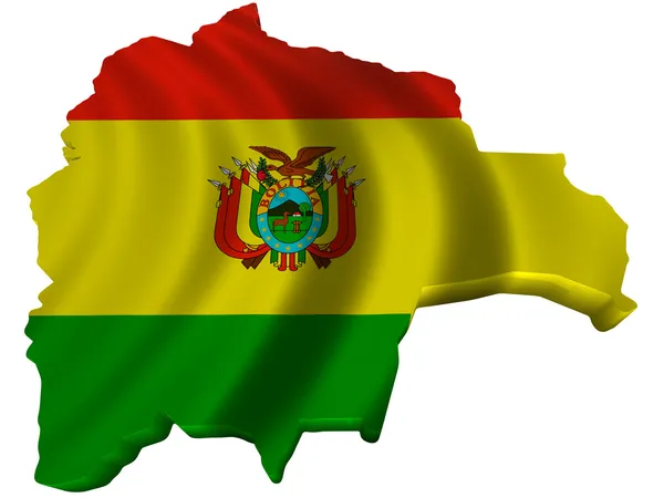 Bandeira e mapa de Bolívia — Fotografia de Stock