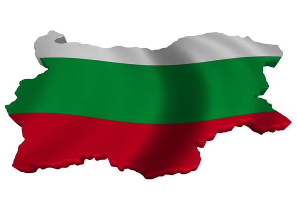 Σημαία και χάρτη της Βουλγαρίας — Φωτογραφία Αρχείου