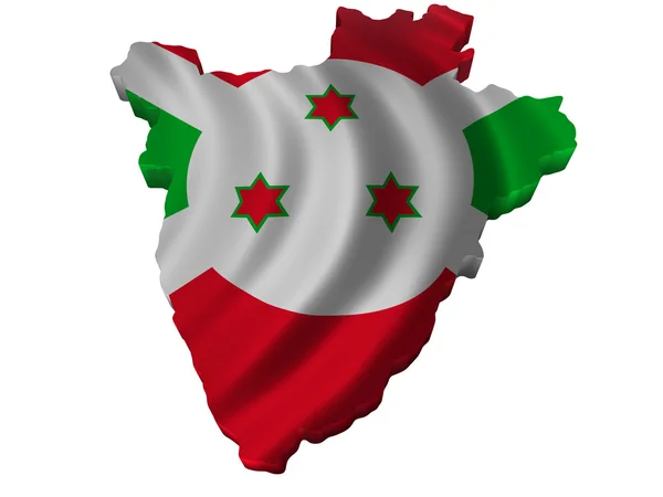 Flag and map of Burundi — Stock Photo, Image