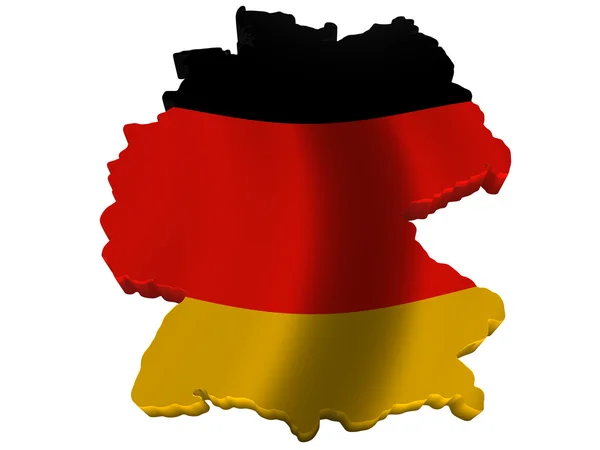 stock image Flag and map of Germany