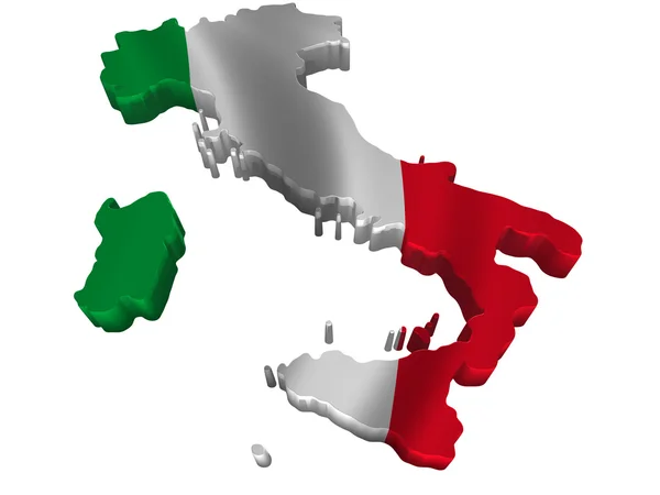 Stock image Flag and map of Italy