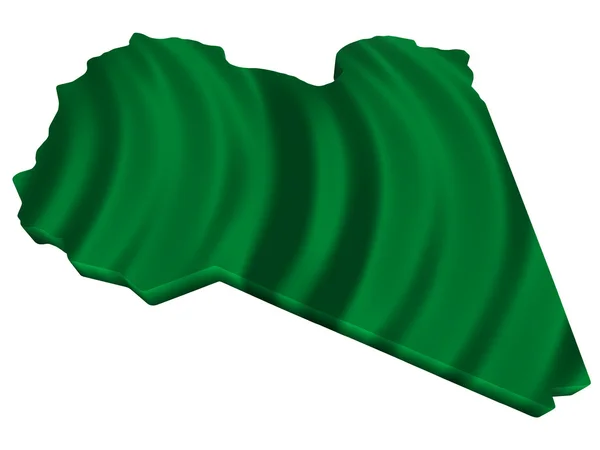 Vlag en kaart van Libië — Stockfoto