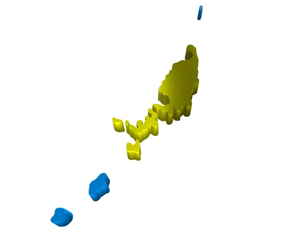 Flag and map of Palau — Stock Photo, Image