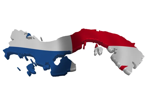 Flag and map of Panama — Stock Photo, Image