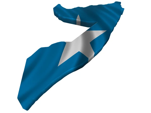Flagge und Karte von Somalia — Stockfoto