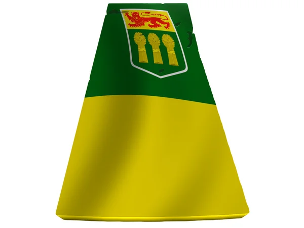 Bandeira e mapa de Saskatchewan Imagem De Stock