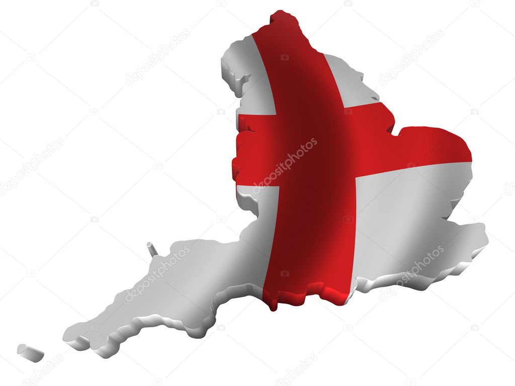 Flag and map of England