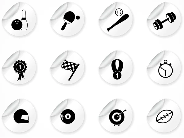 Stickers met pictogrammen — Stockvector
