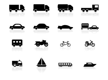 Transport icons set clipart