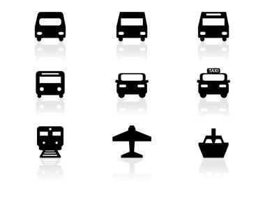 Transport icons set 2 clipart