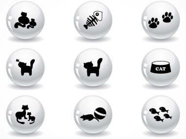 Glossy grey buttons clipart