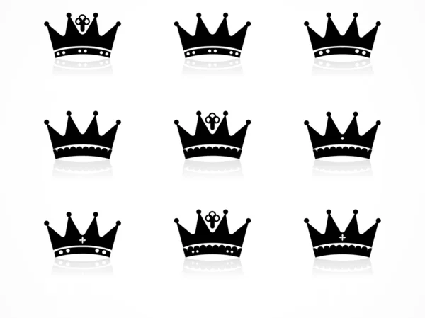 Crown icons set — Stock Vector