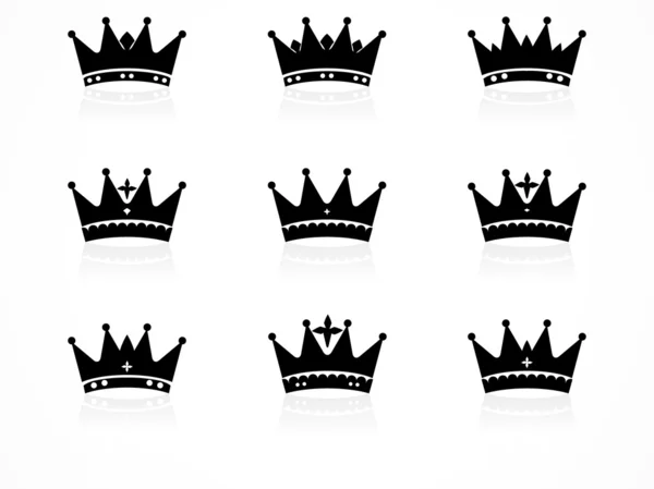 Corona iconos conjunto 2 — Archivo Imágenes Vectoriales