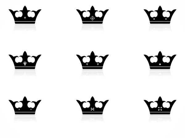 Ícones da coroa conjunto 3 —  Vetores de Stock