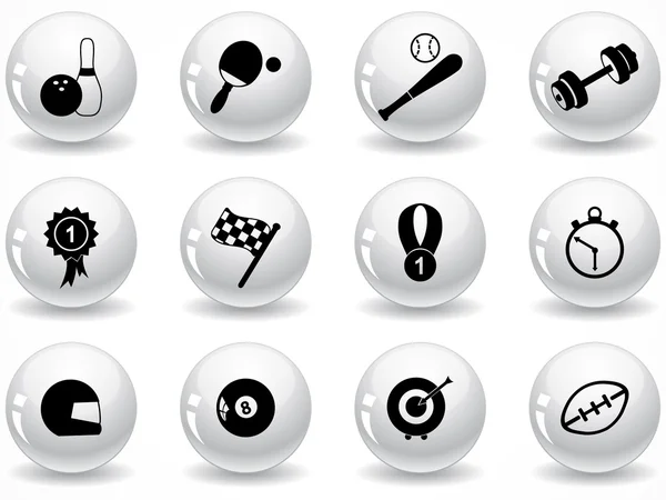 Glossy grey buttons — Stock Vector