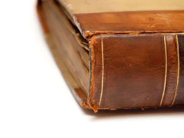 Desgastado elemento de ligação do livro do século 19 — Fotografia de Stock