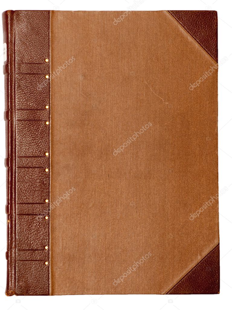 Blank cover of a vintage book
