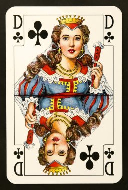 Playing card queen clipart