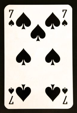 Playing card seven clipart