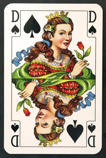 Królowa kart do gry — Zdjęcie stockowe