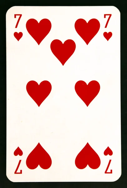 Hrací karta sedm — Stock fotografie